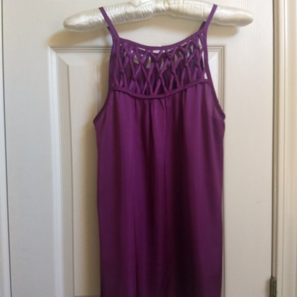 Bisou Bisou Purple Spaghetti Strap Tank Top XS - Picture 4 of 7